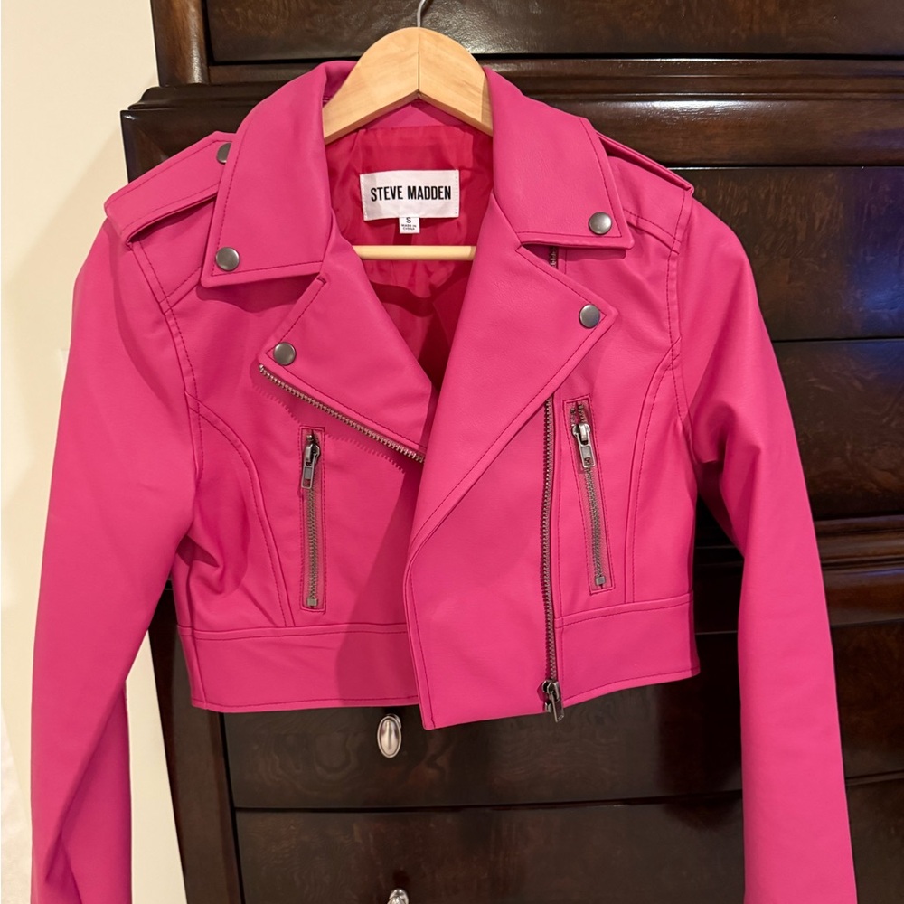 Steve Madden Fuchsia womens Moto Jacket